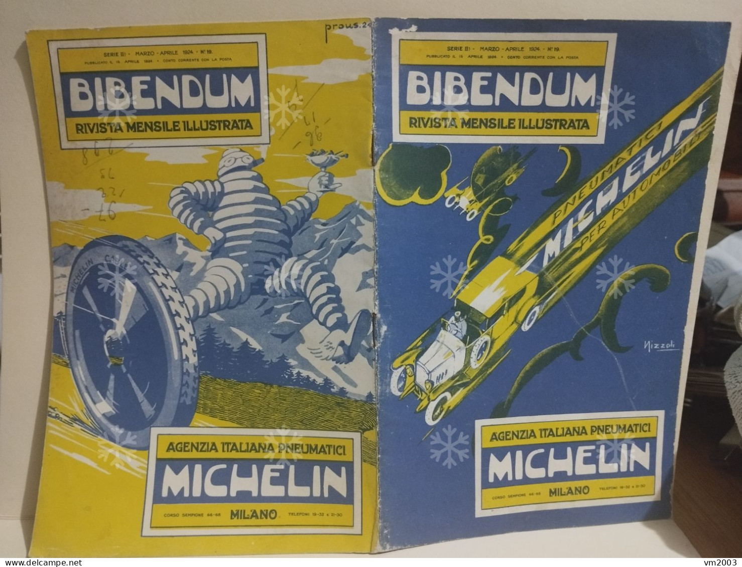 Italy Magazine Italie BIBENDUM Revue Mensuelle. Publicité Advertising Michelin. 1924. - Altri & Non Classificati