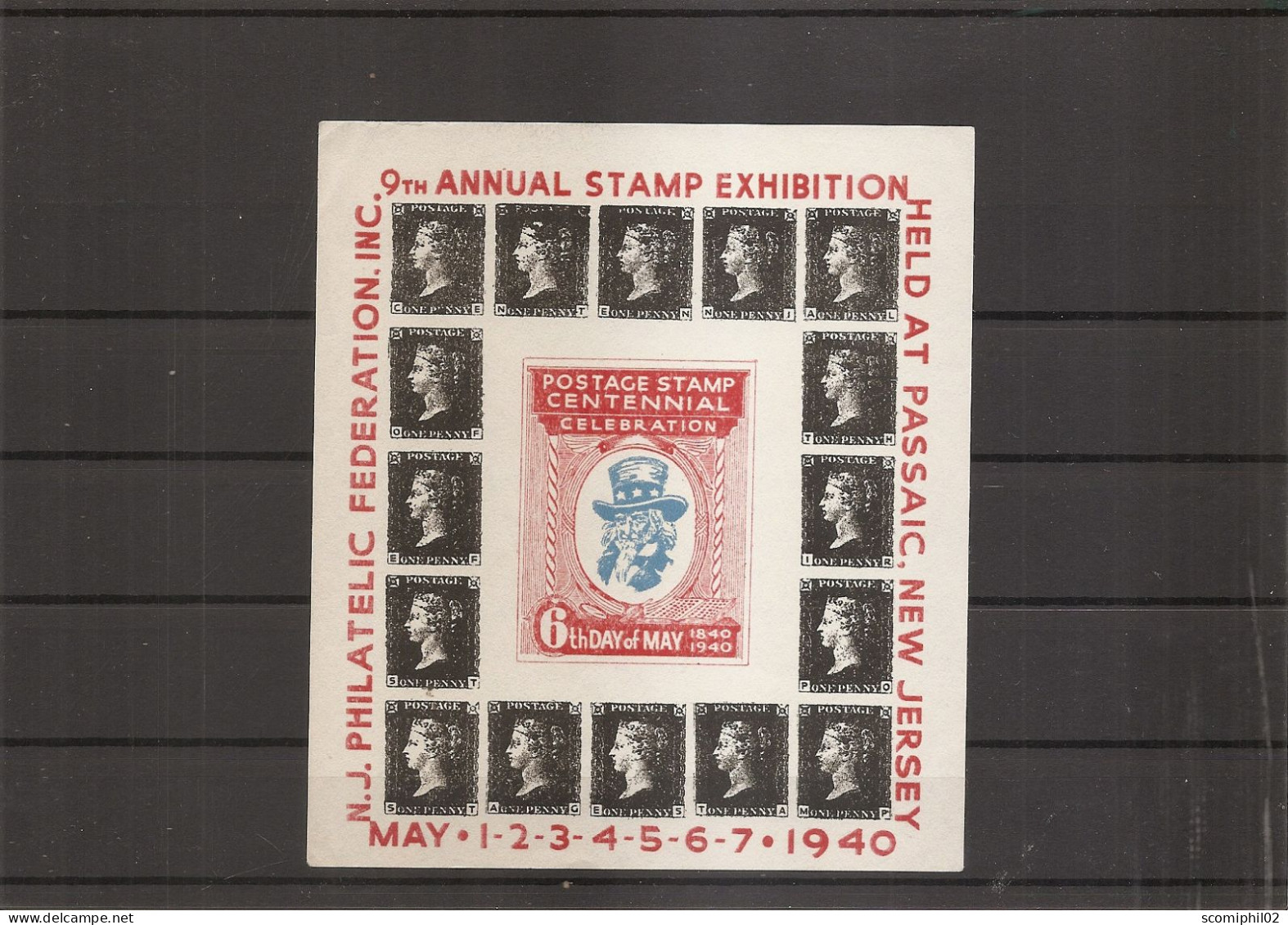 Timbres Sur Timbres ( BF Privé Commémoratif  XXX -MNH - Des USA De 1940 ) - Stamps On Stamps