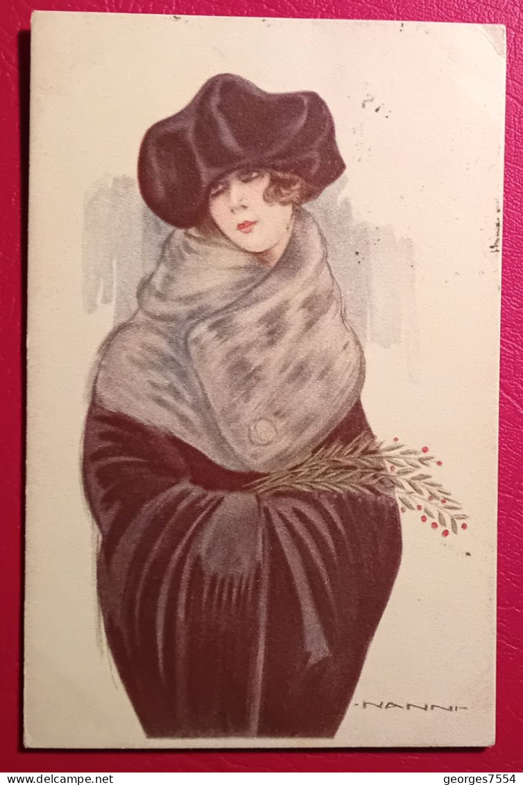 ILLUSTRATEUR " NANNI " FEMME ELEGANTE FOURRURE - Nanni