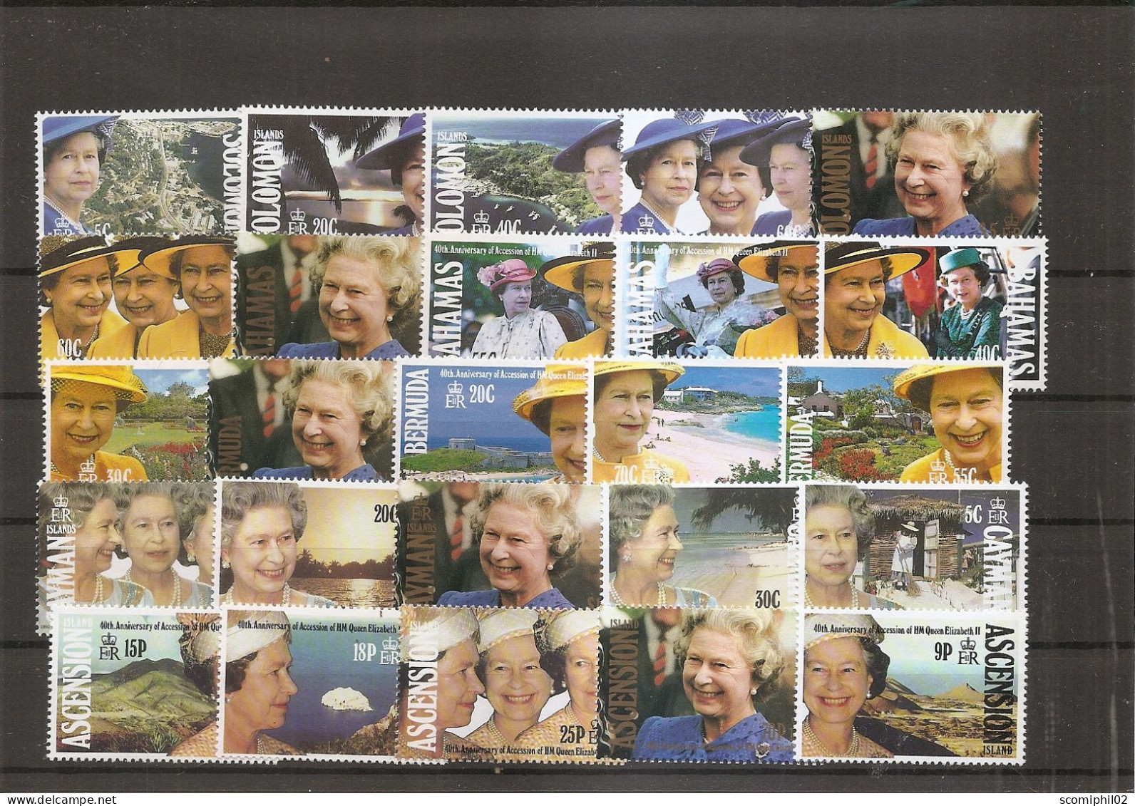 Famille Royale De Grande-Bretagne - Reine Elisabeth II ( Lot De 5 Séries Complètes XXX -MNH ) - Royalties, Royals