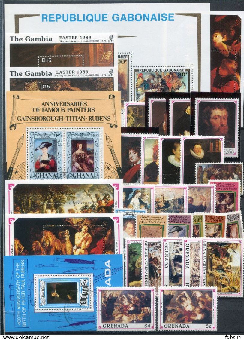 RUBENS - 1 set blokken en zegels diverse landen - Maxi en Postkaarten - Fdc's - feuillets en andere -  zie 26 scans