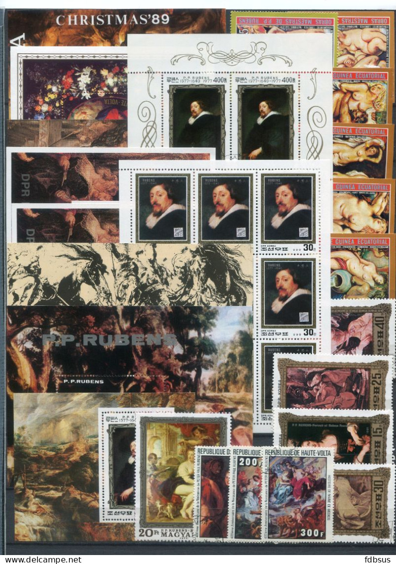 RUBENS - 1 set blokken en zegels diverse landen - Maxi en Postkaarten - Fdc's - feuillets en andere -  zie 26 scans