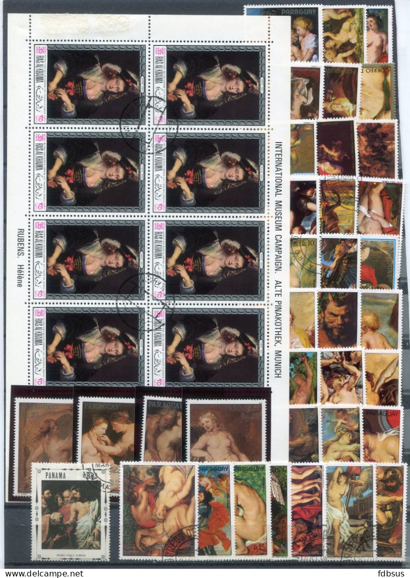 RUBENS - 1 set blokken en zegels diverse landen - Maxi en Postkaarten - Fdc's - feuillets en andere -  zie 26 scans
