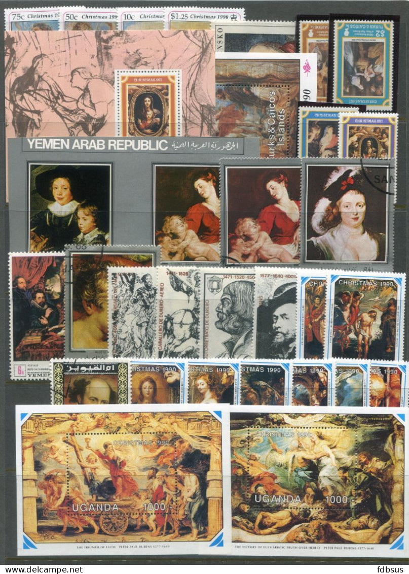 RUBENS - 1 set blokken en zegels diverse landen - Maxi en Postkaarten - Fdc's - feuillets en andere -  zie 26 scans