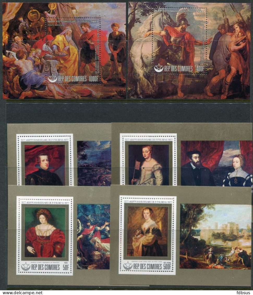 RUBENS - 1 set blokken en zegels diverse landen - Maxi en Postkaarten - Fdc's - feuillets en andere -  zie 26 scans