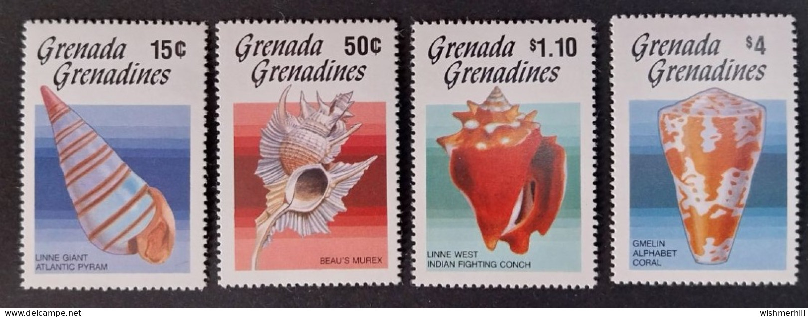 Coquillages Shells // Série Complète Neuve ** MNH ; Grenade Grenadines YT 670/673 (1986) Cote 16 € - Conchas