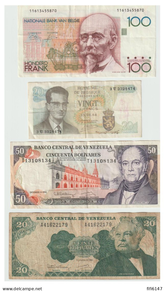 LOT DE 12 BILLETS DE DIVERS PAYS -- POUR ETAT VOIR SCAN -- - Alla Rinfusa - Banconote