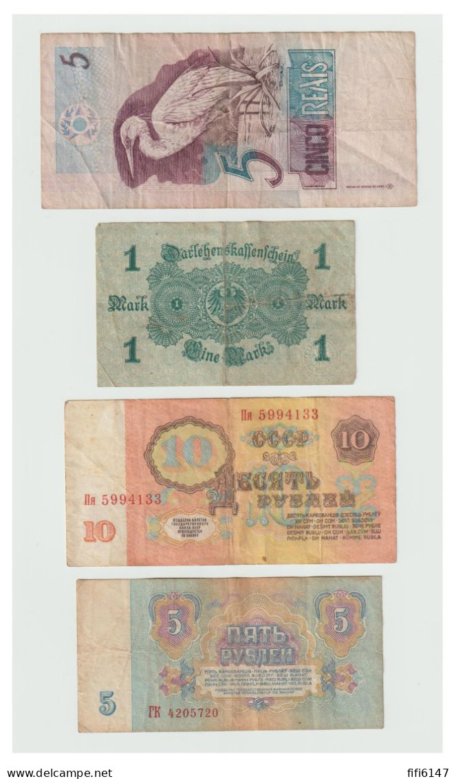 LOT DE 12 BILLETS DE DIVERS PAYS -- POUR ETAT VOIR SCAN -- - Alla Rinfusa - Banconote