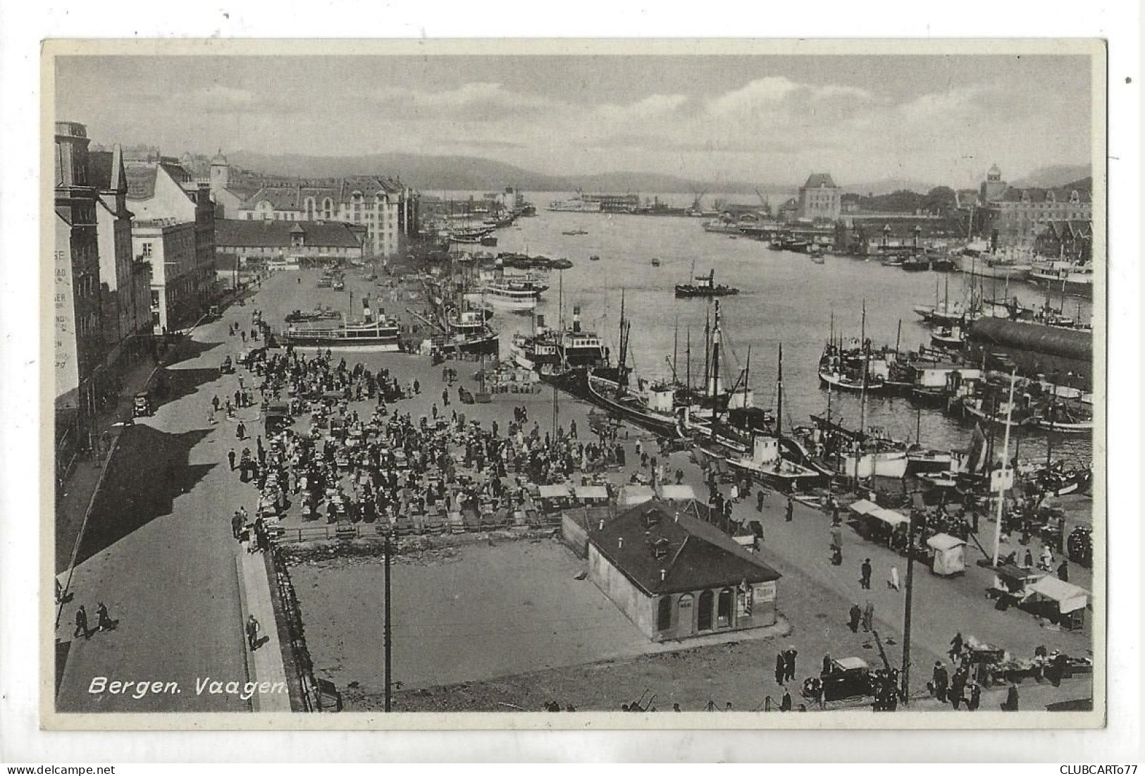 Bergen (Norvège) : Generelt Luftfoto Av Havnen Vaagen En 1950 (animé) PF. - Norway