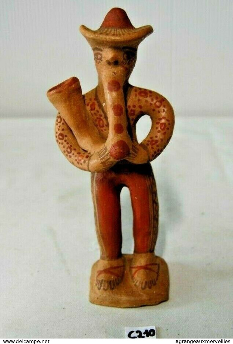 C210 Ancienne Statuette Tribal - Objet Africain Trompe éléphant - Art Africain