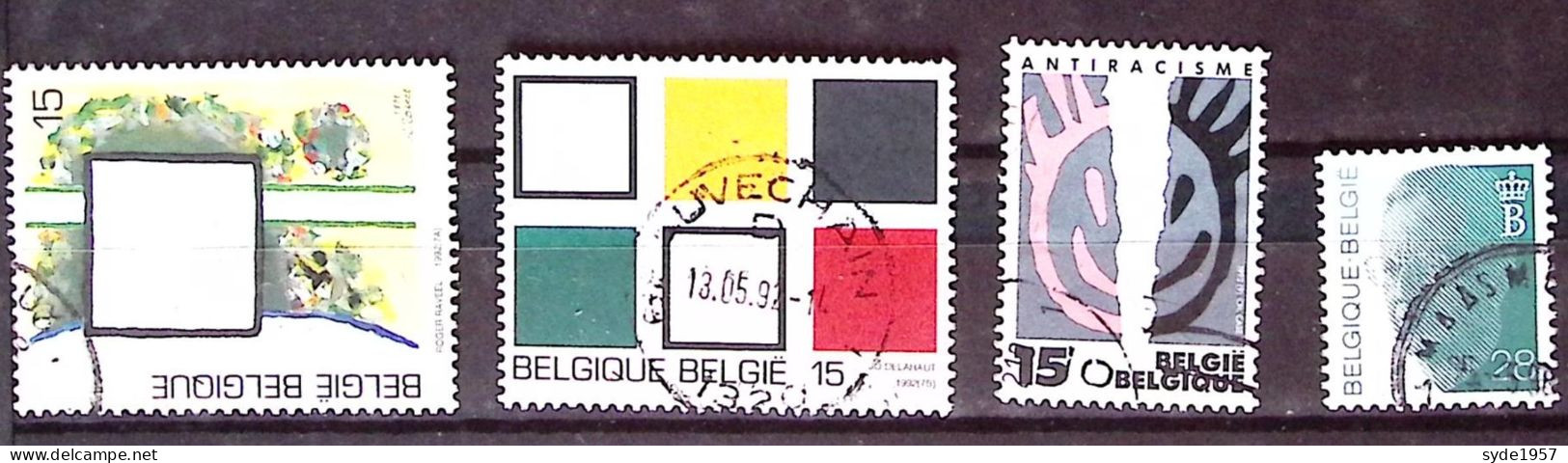 Belgique 1992 COB 2452, 2453, 2456, 2473,  Oblitérés - Gebraucht