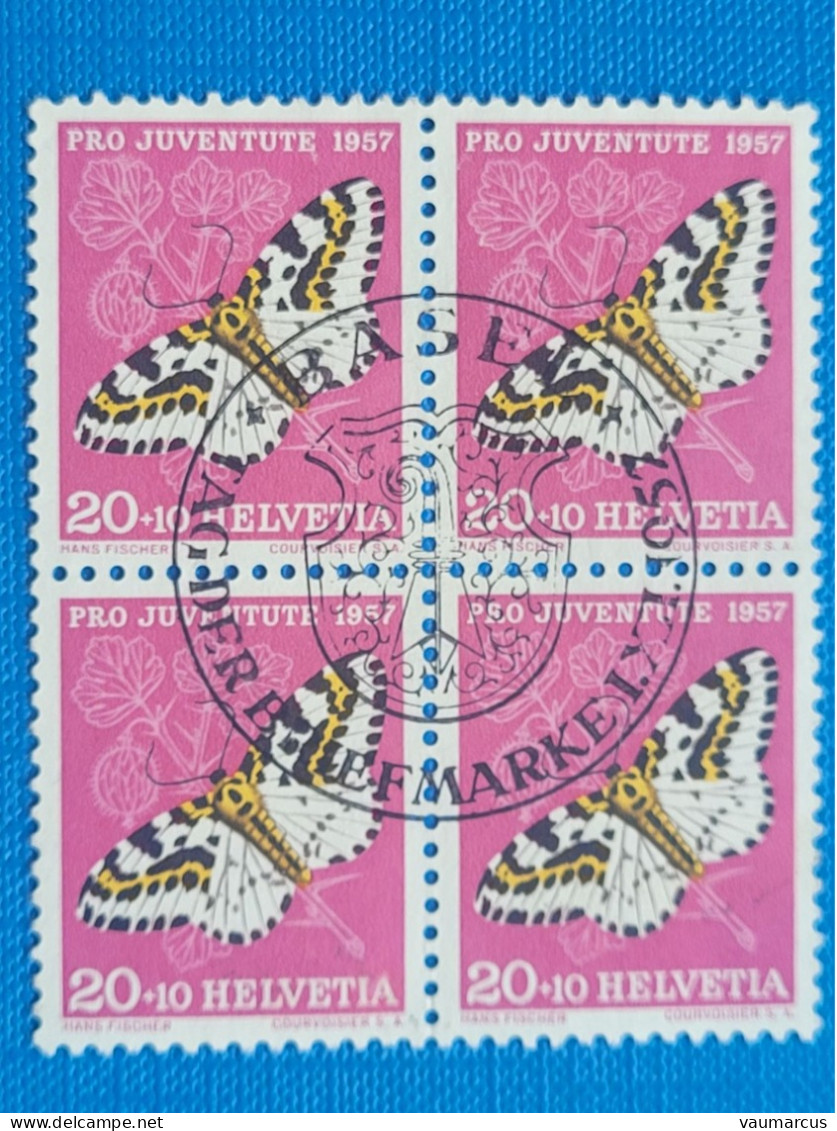 1957 Zu J 170 PRO JUVENTUTE Obl. BASEL J. Du T. 1.12.57 Voir Description - Oblitérés