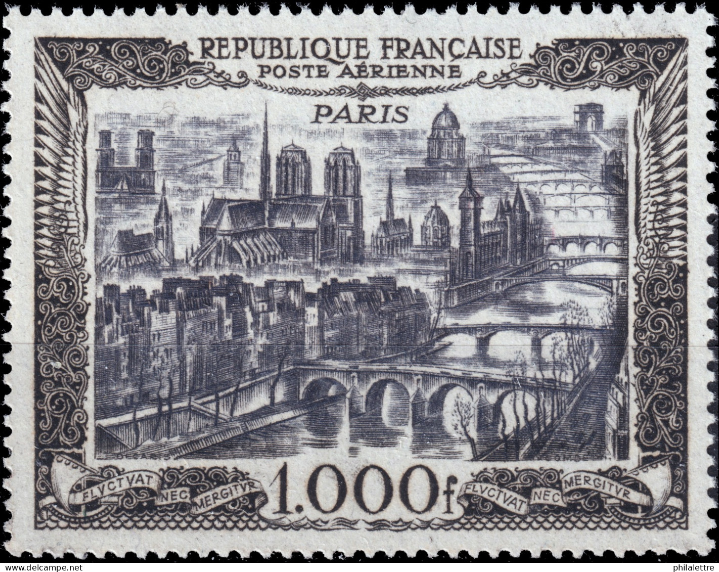 FRANCE - 1950 - Poste Aérienne - 1000fr Vue De Paris - Yv.PA29 TB Neuf** (cote 165€) - 1927-1959 Nuovi