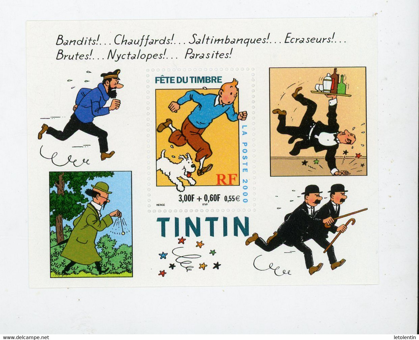 FRANCE - TINTIN -  BF N° Yvert 28 ** - Ungebraucht