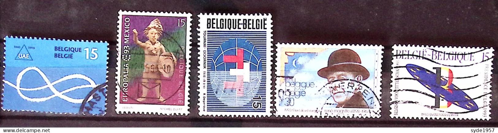 Belgique 1993 COB 2507, 2508, 2157, 2518, 2519,  Oblitérés - Gebraucht