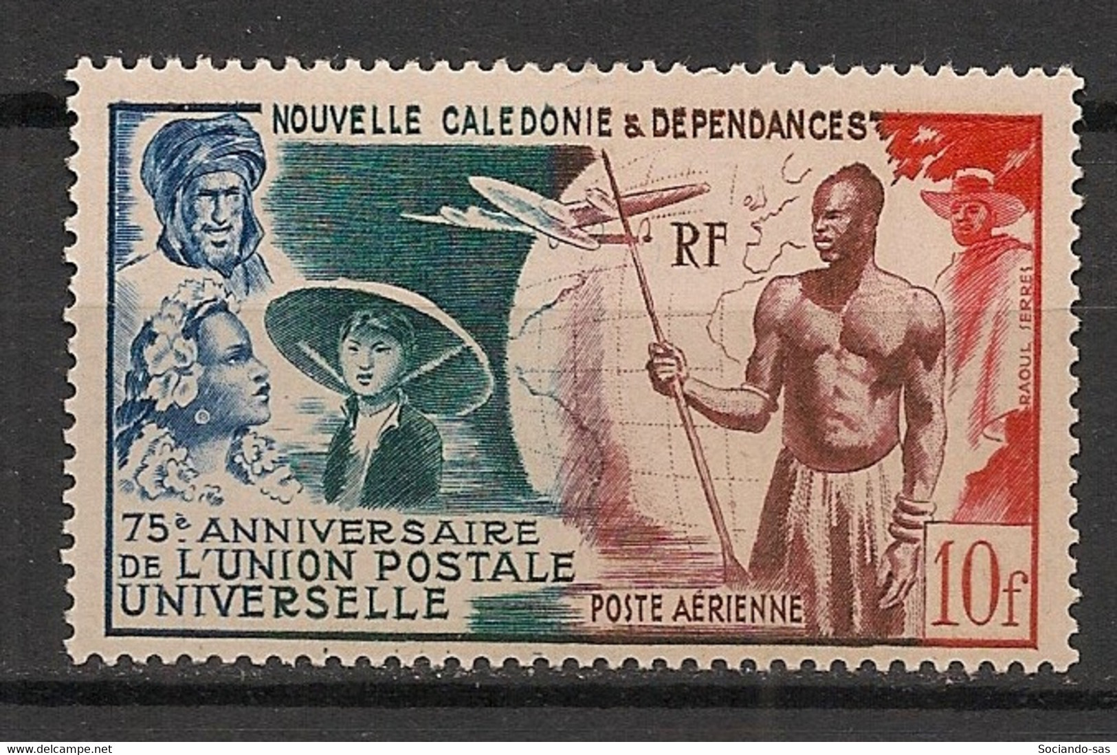 NOUVELLE CALEDONIE - 1949 - Poste Aérienne PA N°YT. 64 - UPU - Neuf * / MH VF - Neufs