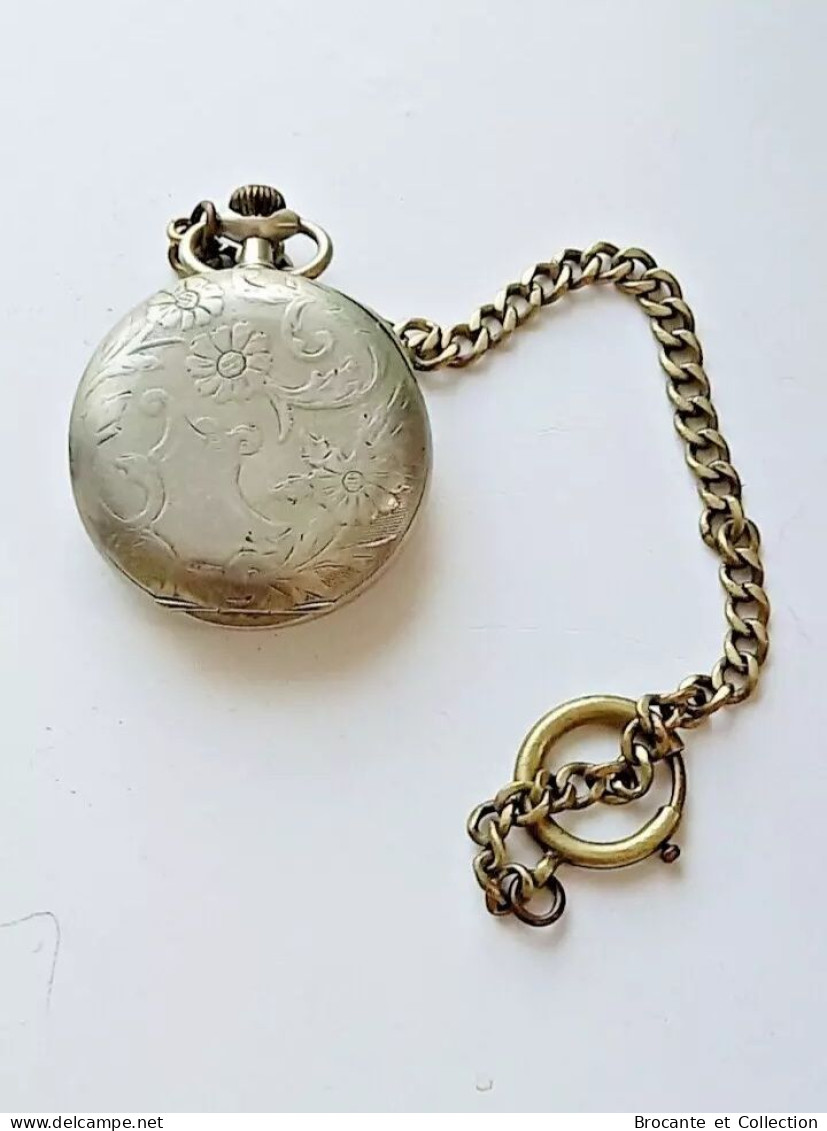 Montre à Gousset Et Sa Chaîne - Vintage - Taschenuhren