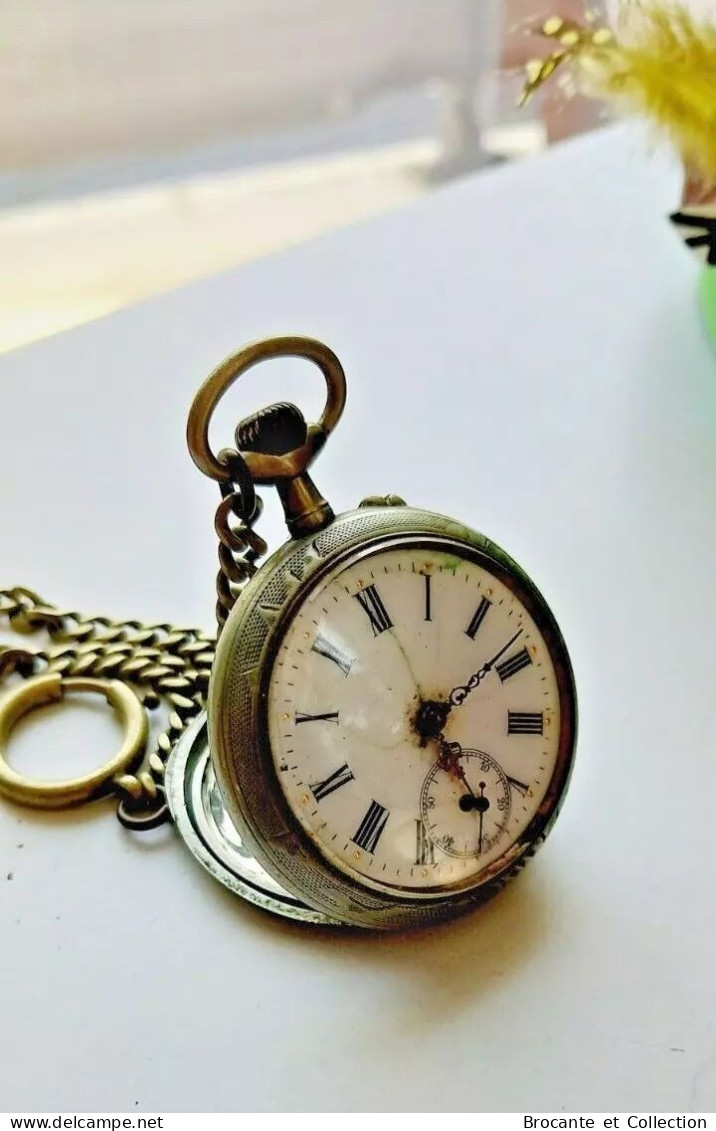 Montre à gousset et sa chaîne - Vintage