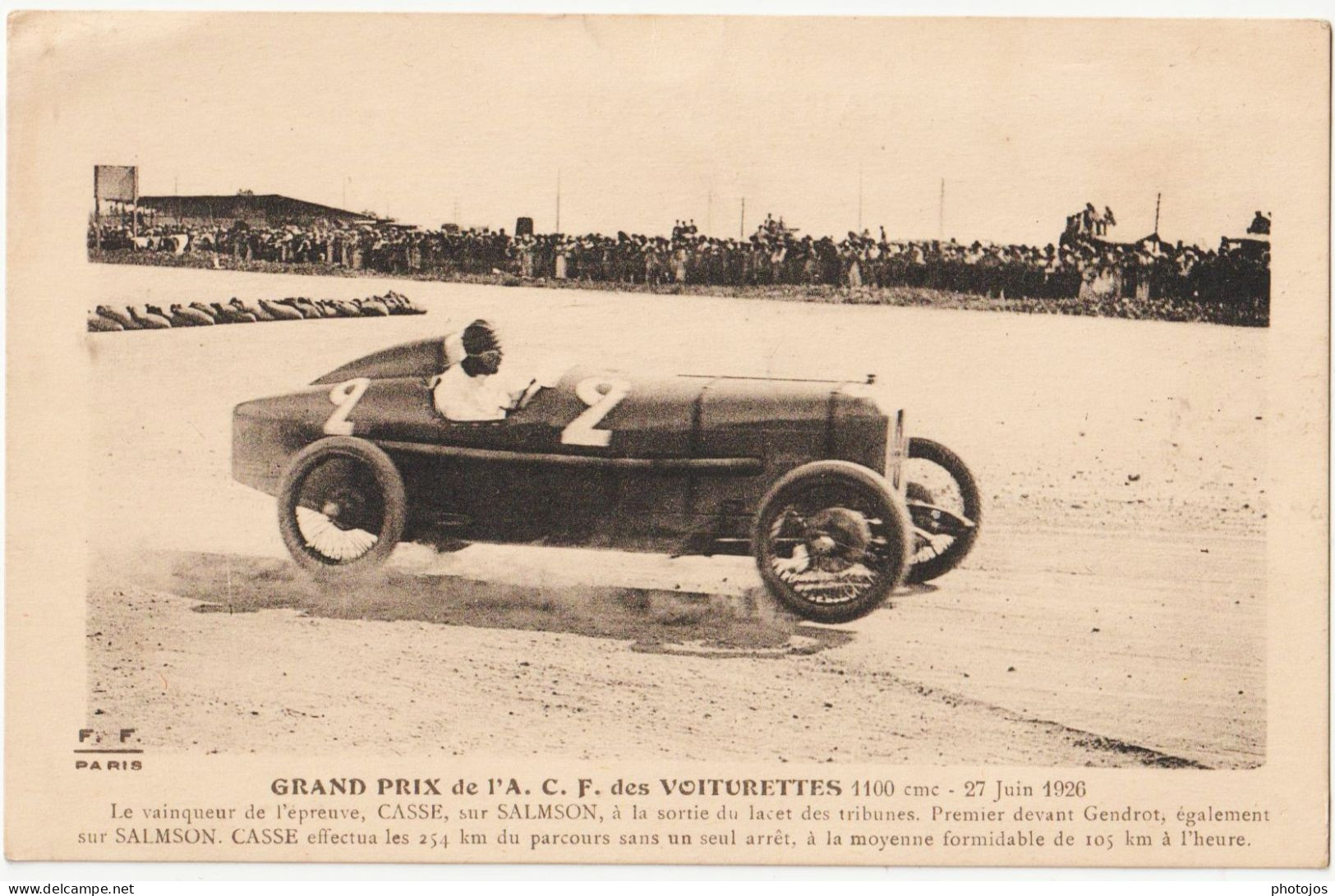 CPA  Automobile Le Pilote Cassé Sur Salmson Au Grand Prix De L'ACF Des Voiturettes1926  Sans Doute à Montlhéry (91) - Other & Unclassified