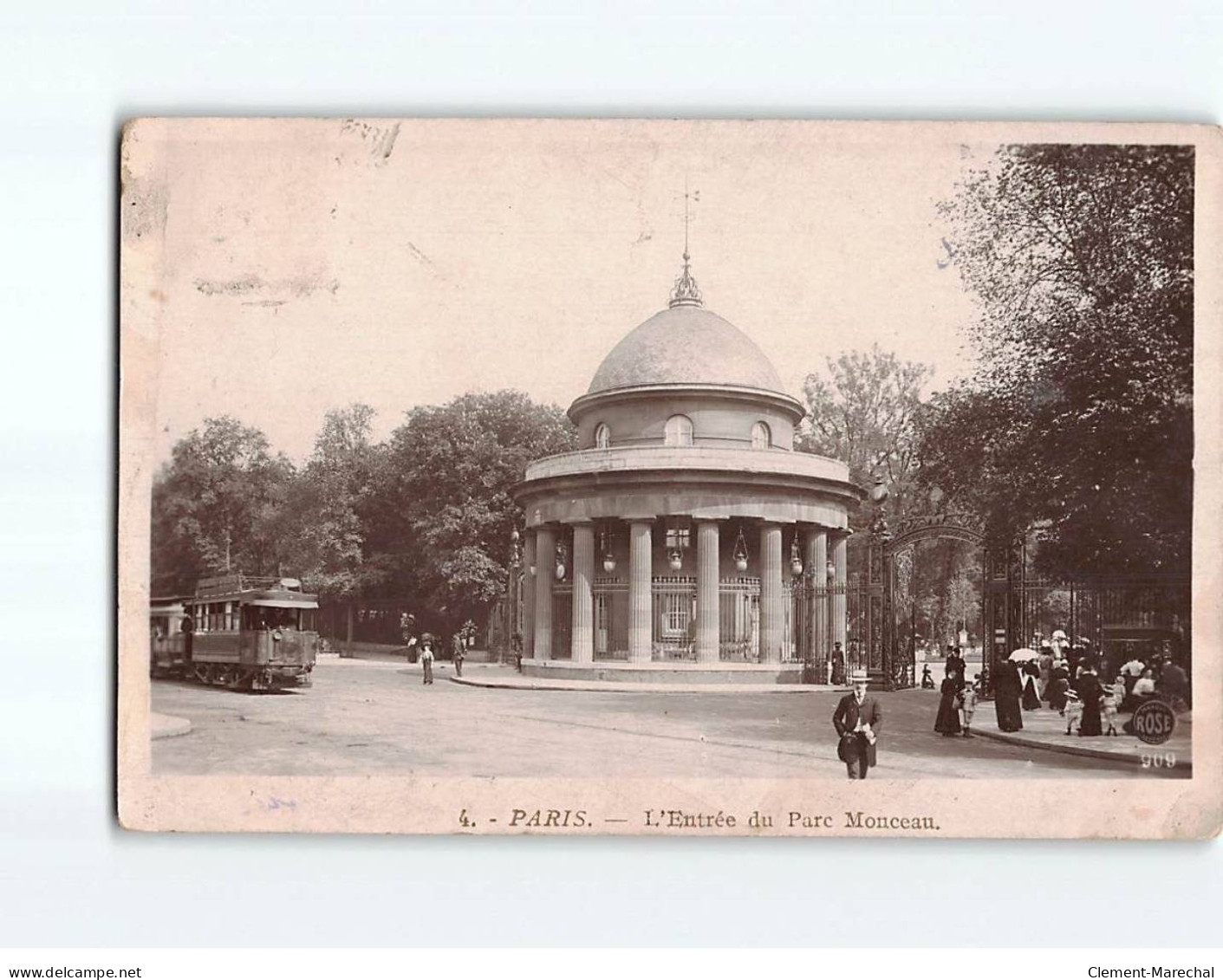 PARIS : L'entrée Du Parc Montceau - état - Parken, Tuinen