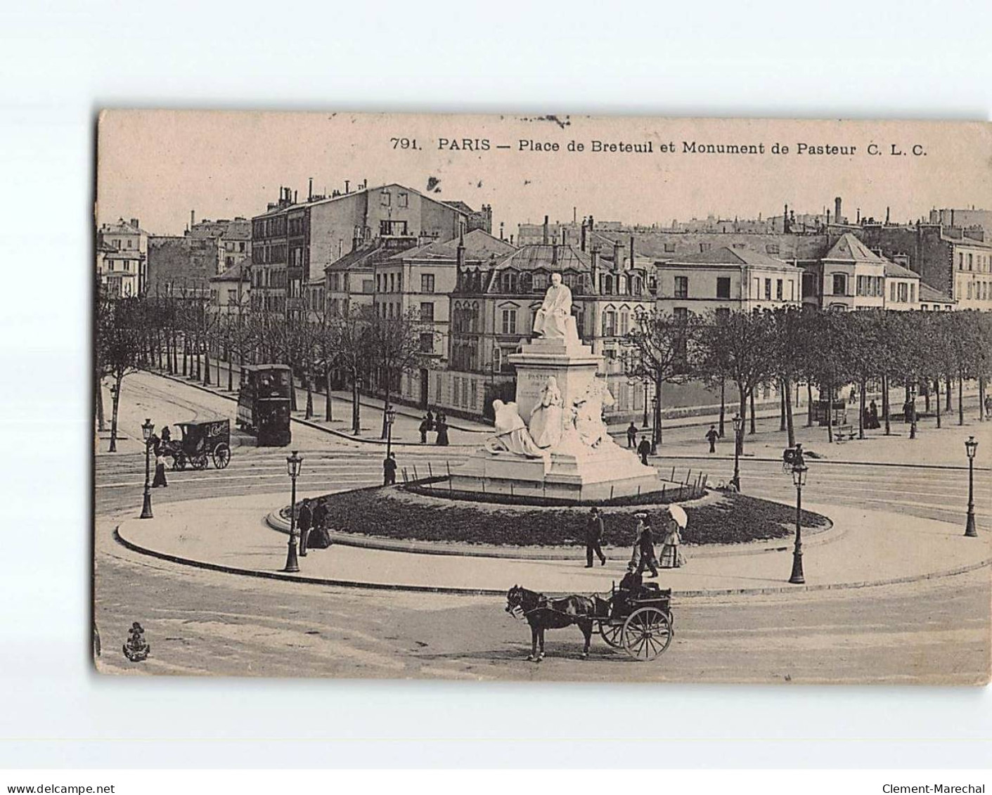PARIS : Place De Breteuil Et Monument De Pasteur - état - Plätze