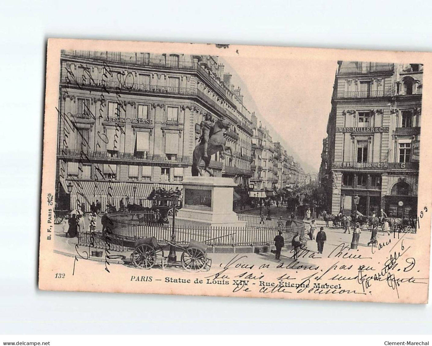 PARIS : Statue De Louis XIV, Rue Etienne Marcel - Très Bon état - Statues