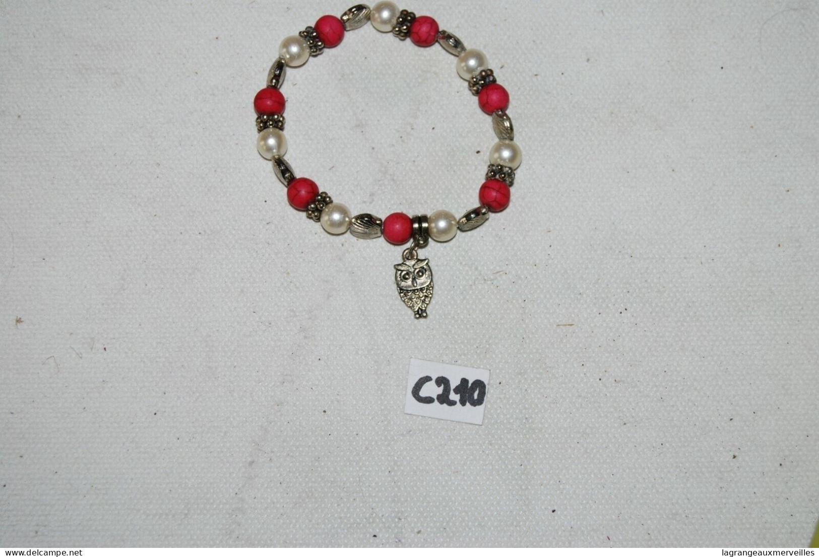 C210 Bijou - Bracelet - Femme - Hibou - Perles - Armbänder