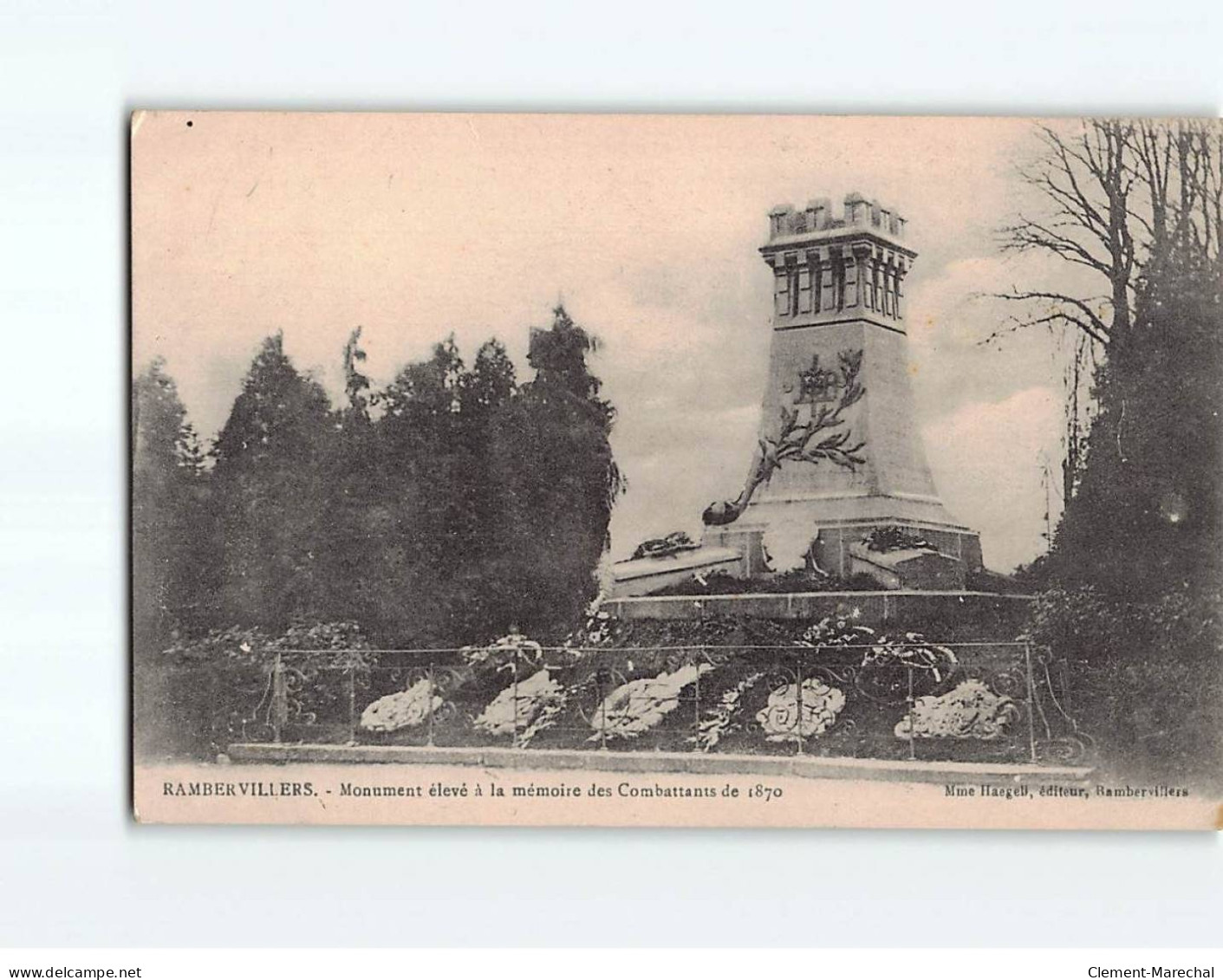 RAMBERVILLERS : Monument élevé à La Mémoire Des Combattants De 1870 - état - Rambervillers