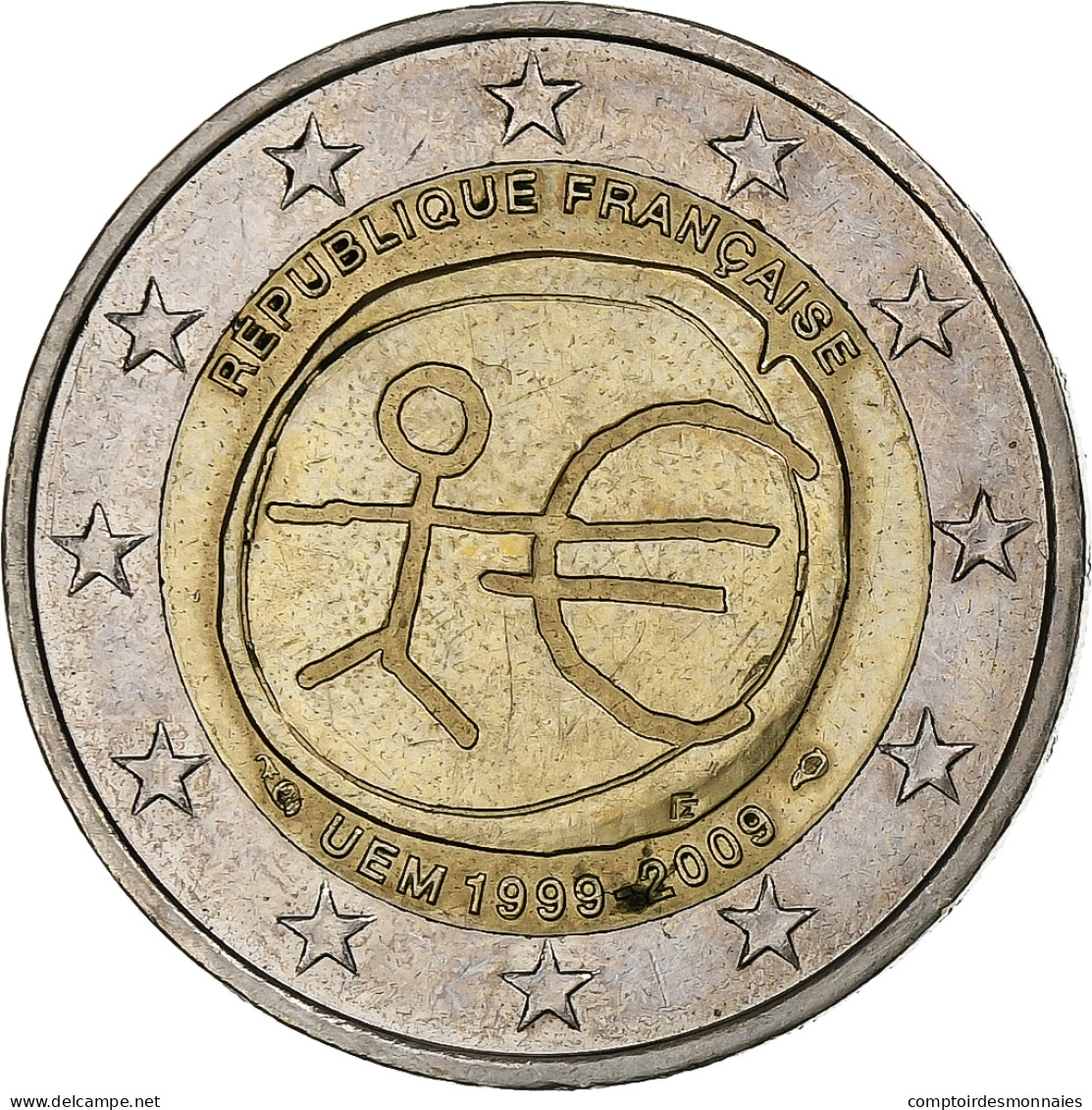 France, 2 Euro, 2009, Paris, TTB, Bimétallique, Gadoury:11, KM:1590 - France