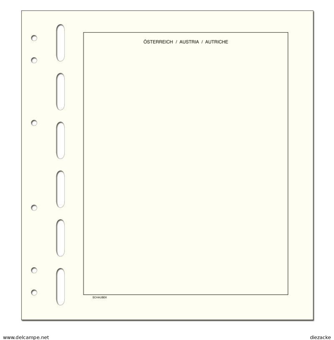 Schaubek Kopftitelblätter Österreich - 10 Blatt KT810 Neu ( - Blank Pages