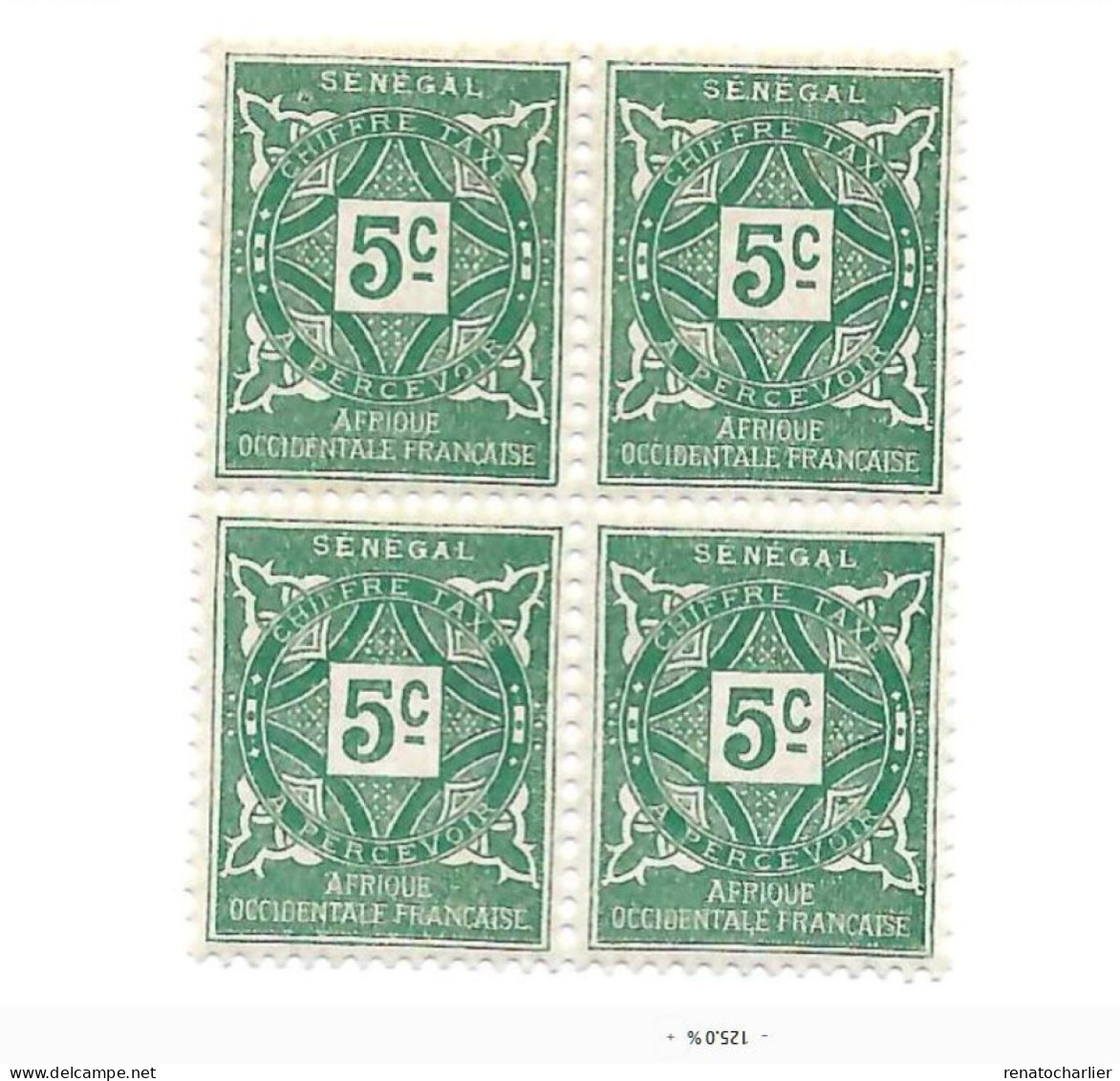 Taxe,MNH,Neuf Sans Charnière.Bloc De 4. - Postage Due