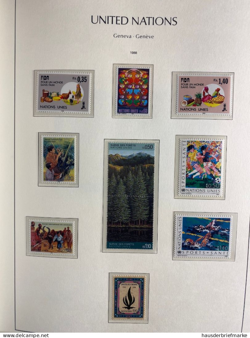UNO Genf 1969-2013 postfrisch Sammlung komplett in zwei Leuchtturm Alben