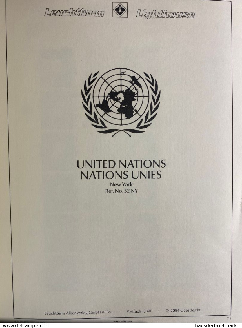 UNO New York 1951-2013 Bogen Sammlung Postfrische Bögen In Leuchtturm Klemmbinder - VN