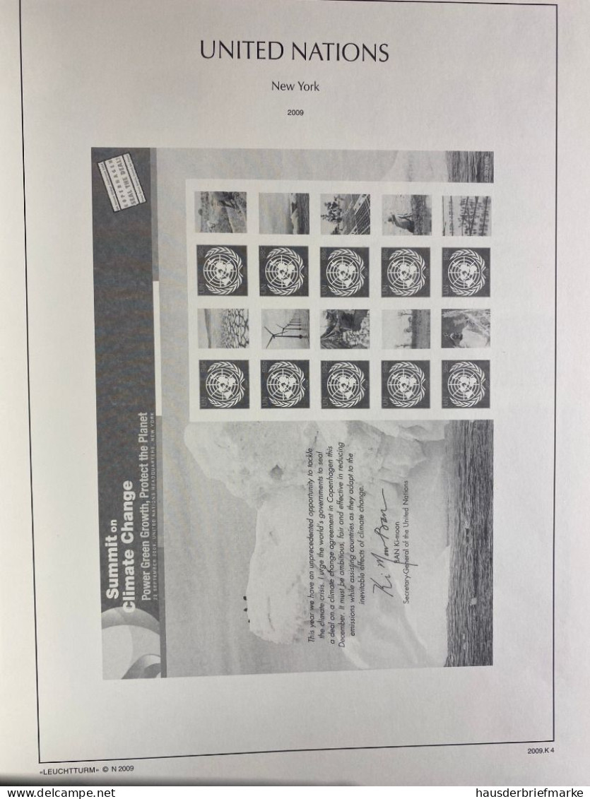 UNO New York 1951-2013 Bogen Sammlung postfrische Bögen in Leuchtturm Klemmbinder