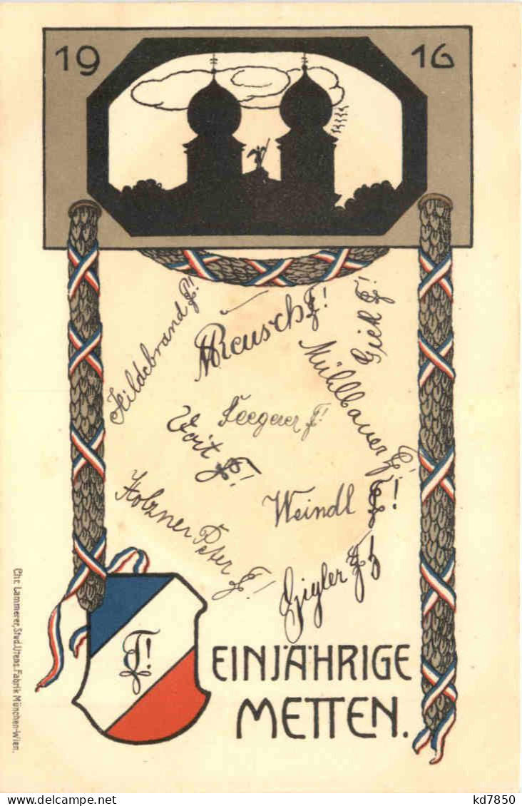 Metten - Einjähriges 1916 - Studentika - Deggendorf