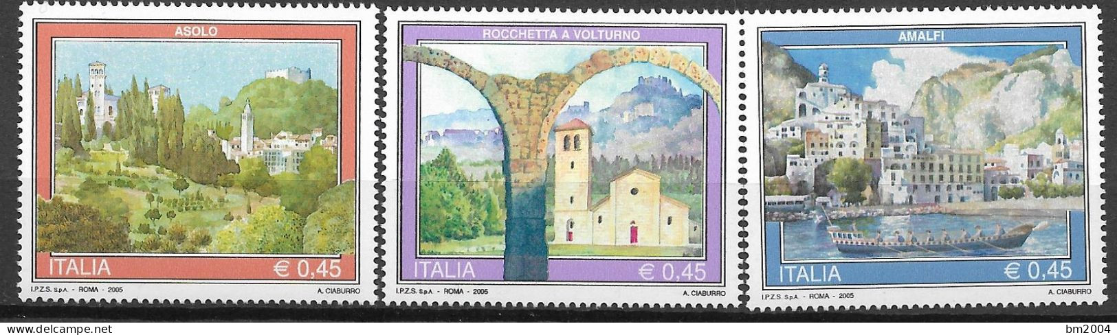 2005  Italien  Mi. 3037-9**MNH   Tourismus - 2001-10: Neufs