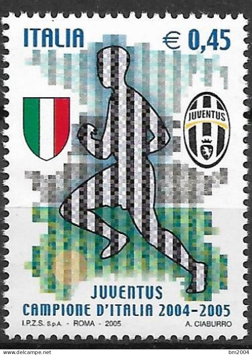 2005  Italien  Mi. 3041**MNH Gewinn Der Italienischen Fußballmeisterschaft Durch Juventus Turin - 2001-10: Ungebraucht