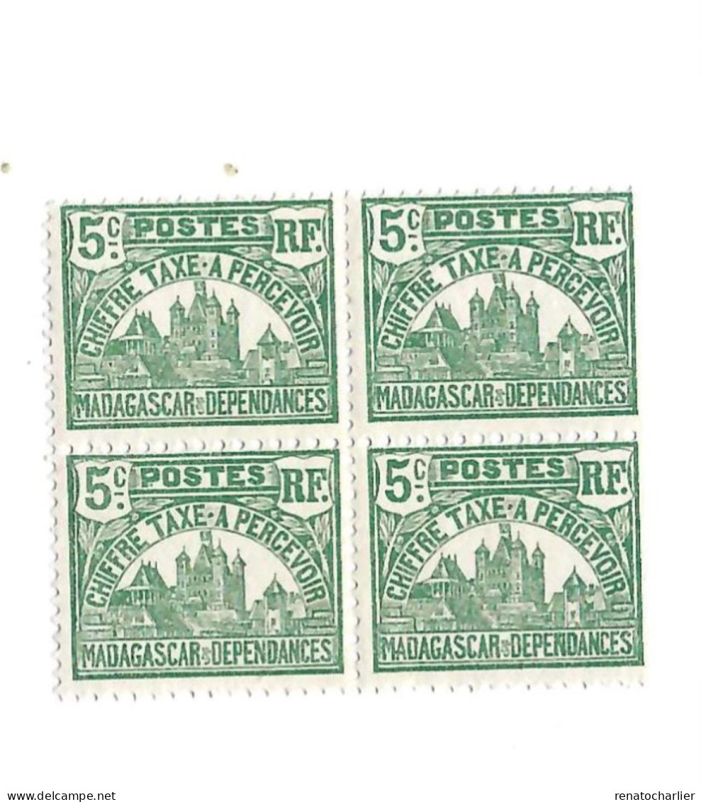 Taxe,MNH,Neuf Sans Charnière.Bloc De 4. - Timbres-taxe