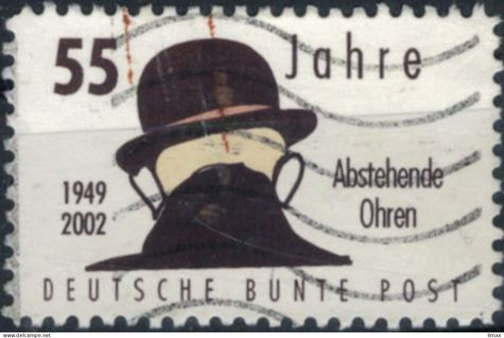 Deutsche Bunte Post - Ohren - Offensichtlich Verwendete Marke Wellenstempel Licht & Schattenseiten D. Schönheitschirgie - Posta Privata & Locale