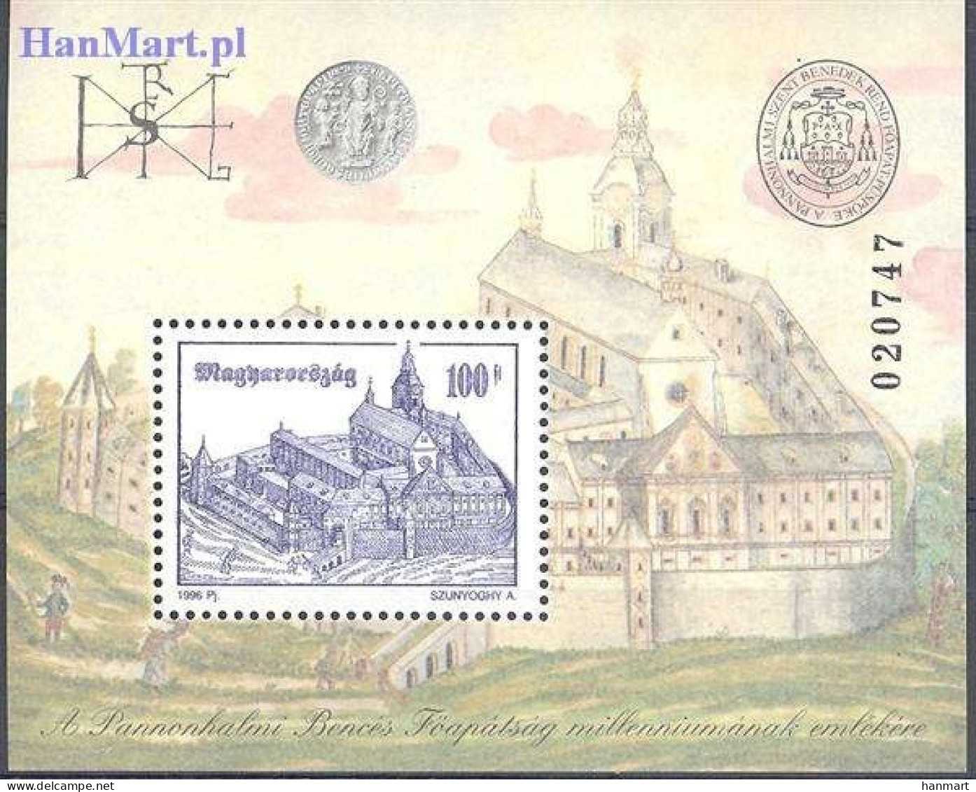 Hungary 1996 Mi Block 234 MNH  (ZE4 HNGbl234) - Abadías Y Monasterios