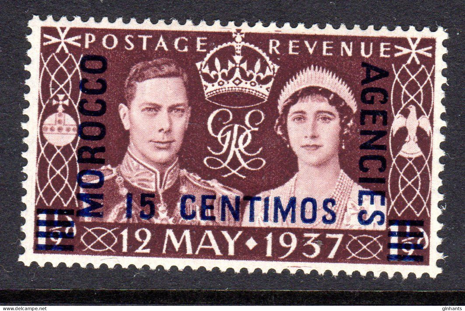 MOROCCO AGENCIES SPANISH - 1937 KING GEORGE VI CORONATION STAMP FINE MNH ** SG 164 - Oficinas En  Marruecos / Tanger : (...-1958