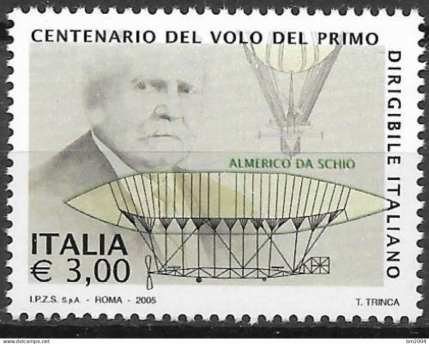 2005  Italien  Mi. 3044**MNH  100. Jahrestag Der Konstruktion Des Ersten Lenkbaren Luftschiffs Italiens - 2001-10: Mint/hinged