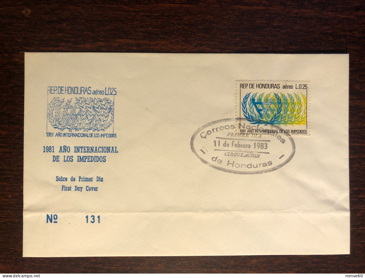 HONDURAS FDC COVER 1983 YEAR DISABLED PEOPLE HEALTH MEDICINE STAMPS - Honduras