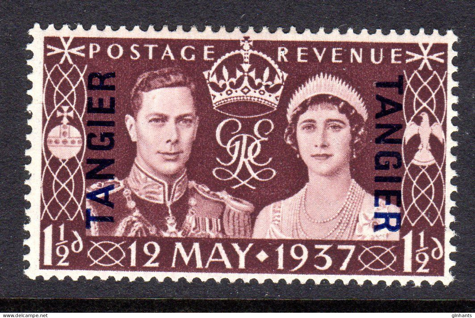 GREAT BRITAIN MOROCCO AGENCIES TANGIER - 1937 CORONATION TANGIER ON 1½d STAMP FINE MNH ** SG 244 - Oficinas En  Marruecos / Tanger : (...-1958