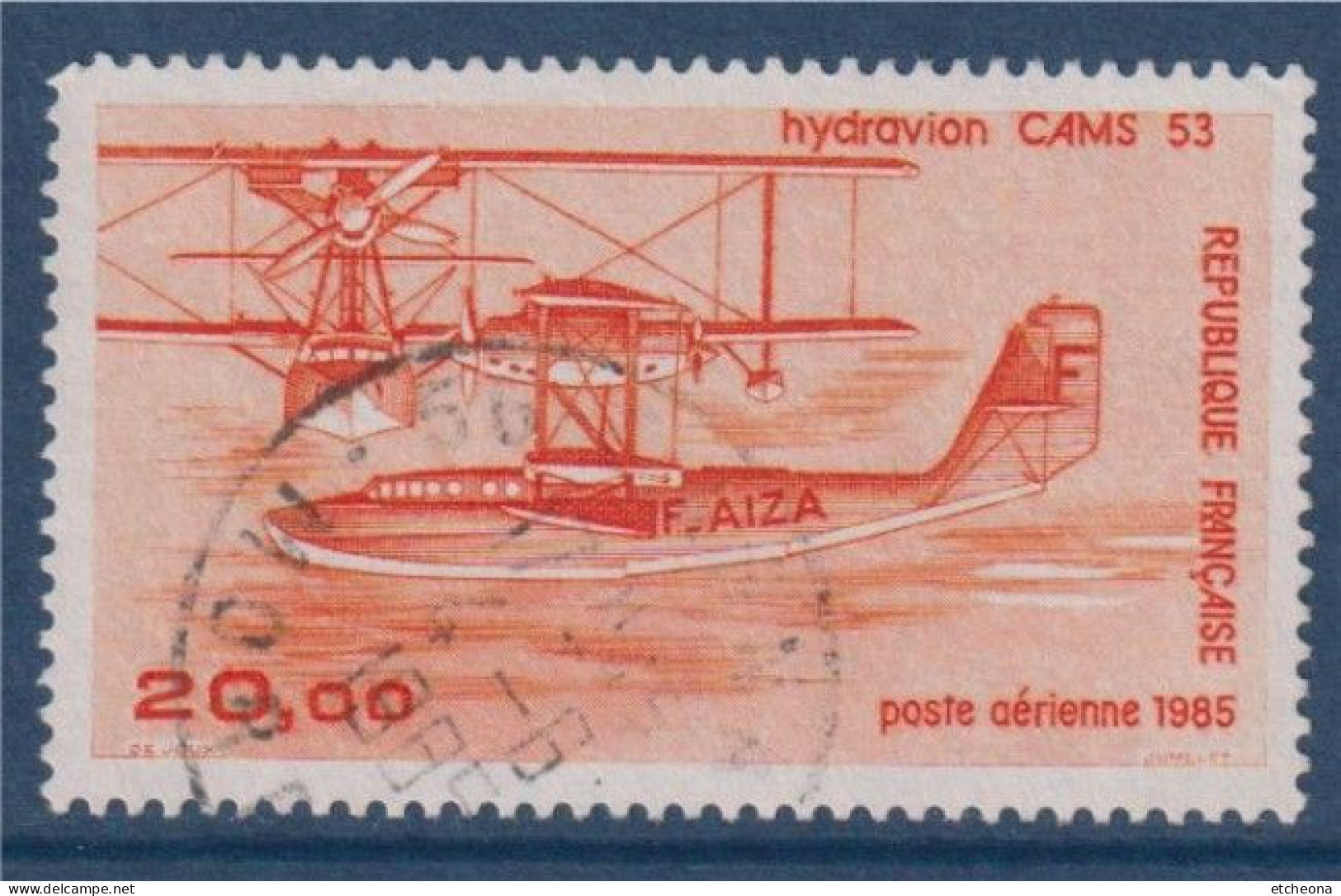 Poste Aérienne Hydravion CAMS 53,  20.00F De Feuille PA58 Oblitéré - 1960-.... Afgestempeld