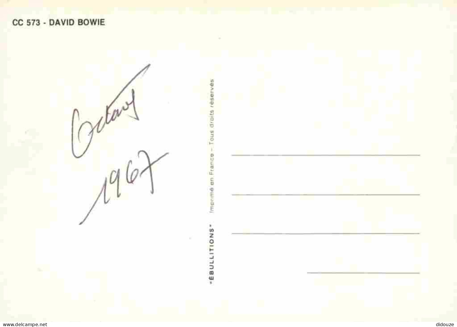 Musique - David Bowie - CPM - Carte Neuve - Voir Scans Recto-Verso - Musique Et Musiciens