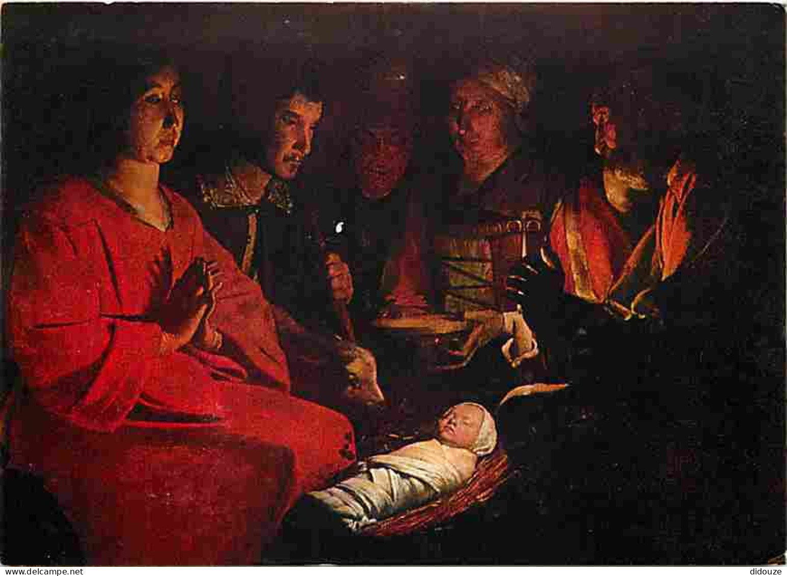 Art - Peinture Religieuse - Georges De La Tour - L'Adoration Des Bergers - CPM - Voir Scans Recto-Verso - Quadri, Vetrate E Statue