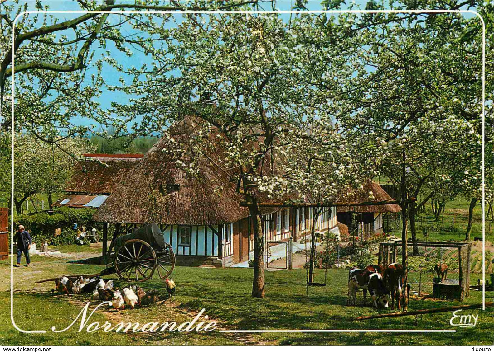 Animaux - Vaches - Normandie - Ferme Normande Dans Les Pommiers En Fleurs - CPM - Voir Scans Recto-Verso - Vacas