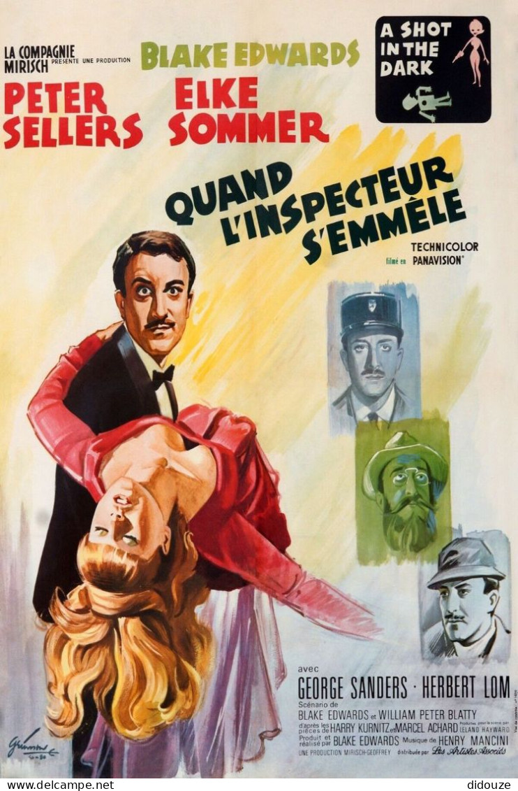 Cinema - Quand L'inspecteur S'emmêle - Peter Sellers - Elke Sommer - Illustration Vintage - Affiche De Film - CPM - Cart - Posters On Cards