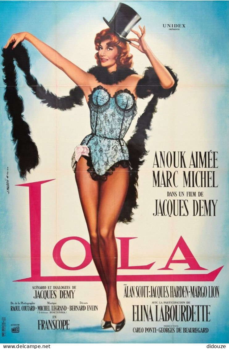 Cinema - Lola - Anouk Aimée - Marc Michel - Illustration Vintage - Affiche De Film - CPM - Carte Neuve - Voir Scans Rect - Affiches Sur Carte